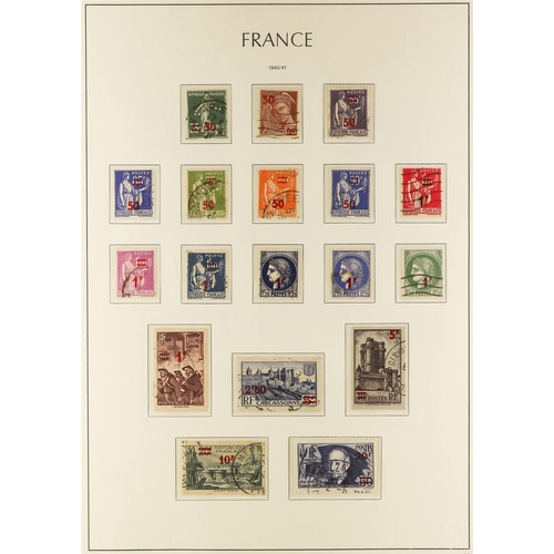 444 - FRANCE 1900-49 USED COLLECTION in a hingeless Lighthouse album, almost complete for the period (no A... 