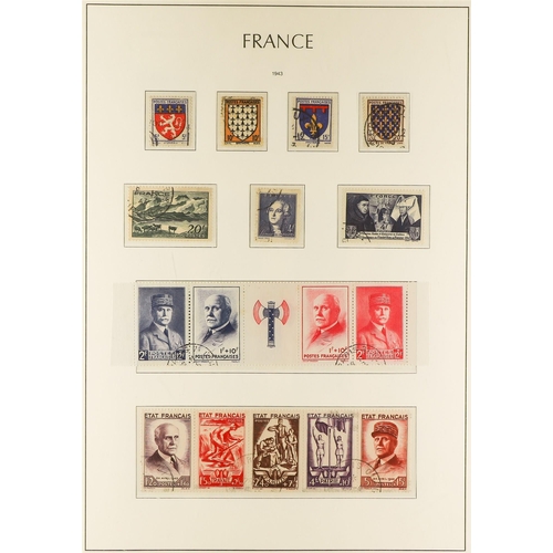 444 - FRANCE 1900-49 USED COLLECTION in a hingeless Lighthouse album, almost complete for the period (no A... 