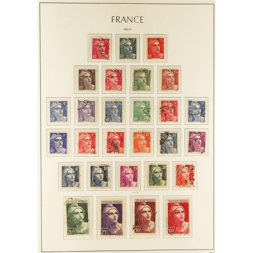 444 - FRANCE 1900-49 USED COLLECTION in a hingeless Lighthouse album, almost complete for the period (no A... 