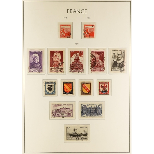 444 - FRANCE 1900-49 USED COLLECTION in a hingeless Lighthouse album, almost complete for the period (no A... 