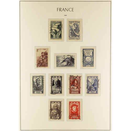 444 - FRANCE 1900-49 USED COLLECTION in a hingeless Lighthouse album, almost complete for the period (no A... 