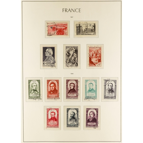 444 - FRANCE 1900-49 USED COLLECTION in a hingeless Lighthouse album, almost complete for the period (no A... 