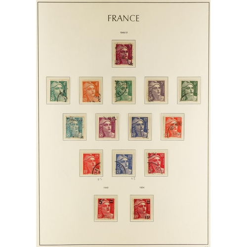 444 - FRANCE 1900-49 USED COLLECTION in a hingeless Lighthouse album, almost complete for the period (no A... 