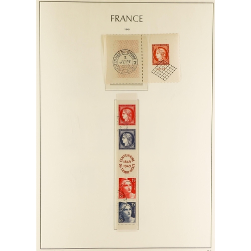 444 - FRANCE 1900-49 USED COLLECTION in a hingeless Lighthouse album, almost complete for the period (no A... 