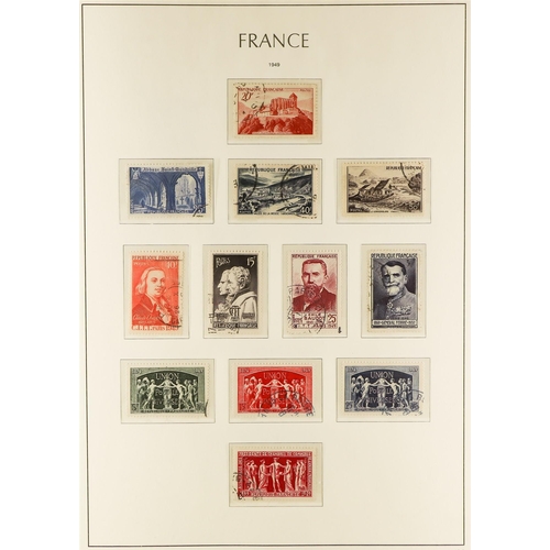 444 - FRANCE 1900-49 USED COLLECTION in a hingeless Lighthouse album, almost complete for the period (no A... 