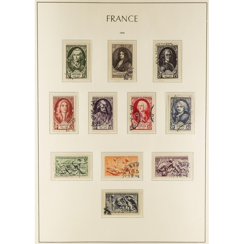 444 - FRANCE 1900-49 USED COLLECTION in a hingeless Lighthouse album, almost complete for the period (no A... 