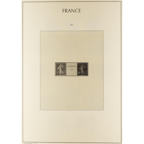 444 - FRANCE 1900-49 USED COLLECTION in a hingeless Lighthouse album, almost complete for the period (no A... 