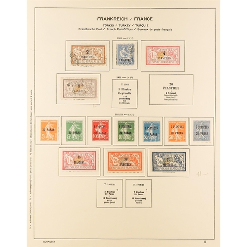 445 - FRANCE 1900-58MAINLY USED COLLECTION in a Schaubek album, incl. 1900 2f Merson (x2), 1918 15c Red Cr... 