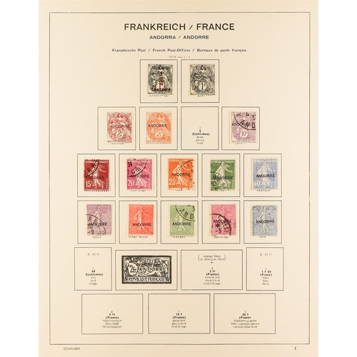 445 - FRANCE 1900-58MAINLY USED COLLECTION in a Schaubek album, incl. 1900 2f Merson (x2), 1918 15c Red Cr... 