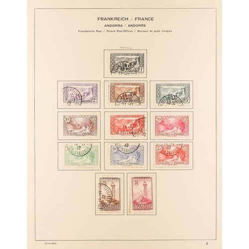 445 - FRANCE 1900-58MAINLY USED COLLECTION in a Schaubek album, incl. 1900 2f Merson (x2), 1918 15c Red Cr... 