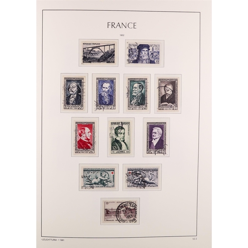 450 - FRANCE 1950-74 USED COLLECTION looks to be complete in a hingelss, Lighthouse album with slipcase, f... 