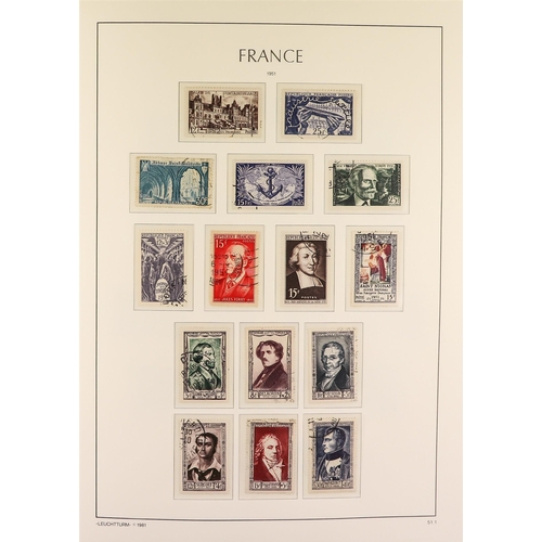 450 - FRANCE 1950-74 USED COLLECTION looks to be complete in a hingelss, Lighthouse album with slipcase, f... 