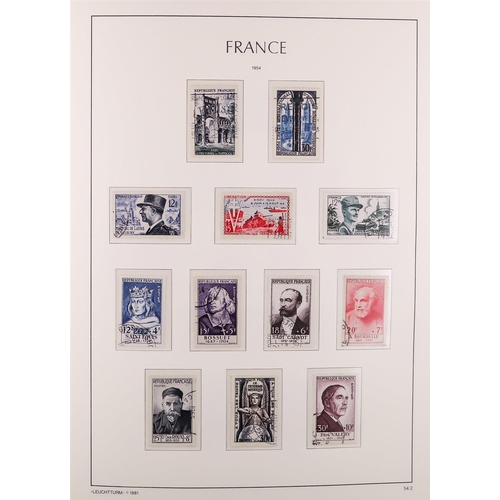 450 - FRANCE 1950-74 USED COLLECTION looks to be complete in a hingelss, Lighthouse album with slipcase, f... 