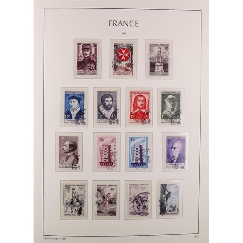 450 - FRANCE 1950-74 USED COLLECTION looks to be complete in a hingelss, Lighthouse album with slipcase, f... 