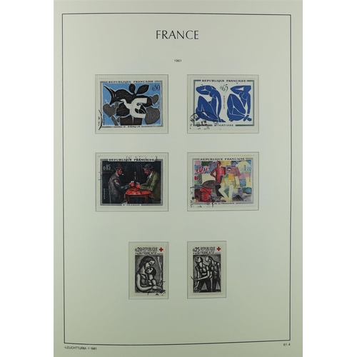 450 - FRANCE 1950-74 USED COLLECTION looks to be complete in a hingelss, Lighthouse album with slipcase, f... 