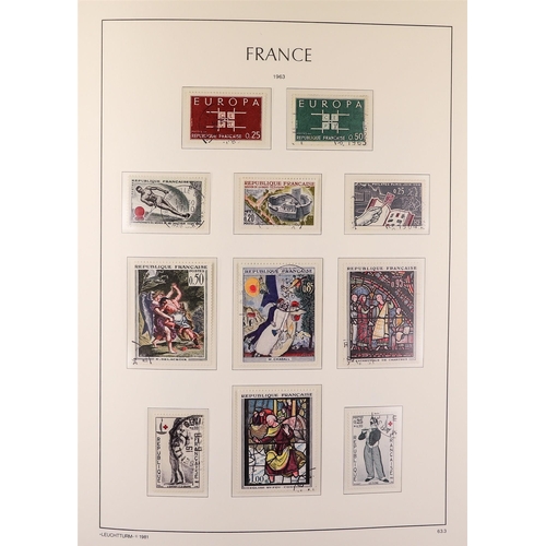 450 - FRANCE 1950-74 USED COLLECTION looks to be complete in a hingelss, Lighthouse album with slipcase, f... 