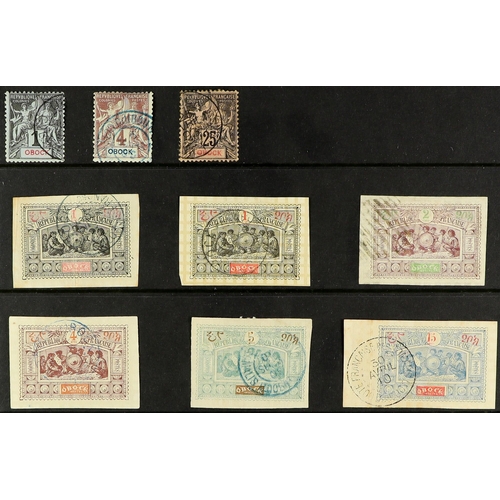 454 - FRENCH COLONIES 1890's-1980's MINT & USED ACCUMULATION incl. Nossi Be 1894 Tablets set used, Cavalle... 