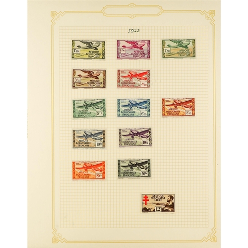 459 - FRENCH COLONIES EQUATORIAL AFRICA 1936-57 mint collection incl. 1936 opt'd ranges to 2f (light signs... 