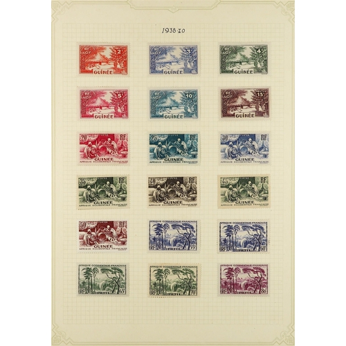 461 - FRENCH COLONIES GUINEA 1892-1944 mint collection incl. 1892 Peace & Commerce set (ex 10c & 15c) incl... 