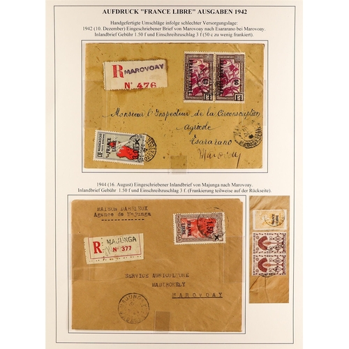 465 - FRENCH COLONIES MADAGASCAR 1940-1961 COVERS COLLECTION incl. 1940 from Swiss Consulate to Berne, 194... 