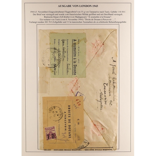 465 - FRENCH COLONIES MADAGASCAR 1940-1961 COVERS COLLECTION incl. 1940 from Swiss Consulate to Berne, 194... 