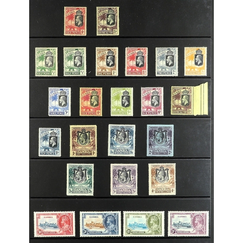 482 - GAMBIA 1922-35 a mint collection incl. 1922-29 MCA 4d and 7½d, Script set to 4s, 1935 Jubilee set. S... 