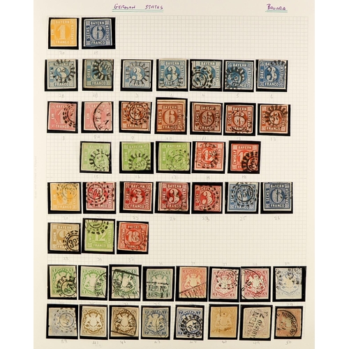 484 - GERMAN STATES 1850-1920 COLLECTION in hingeless mounts in an album, mint & used, includes Baden (34 ... 