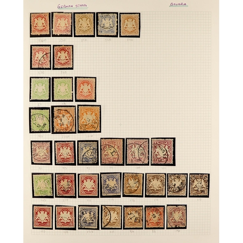 484 - GERMAN STATES 1850-1920 COLLECTION in hingeless mounts in an album, mint & used, includes Baden (34 ... 