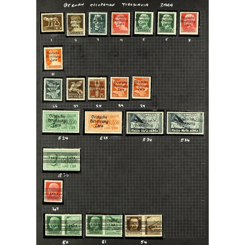 493 - GERMAN OCCUPATIONS WWI & WWII OCCUPATIONS MINT & USED COLLECTION in an album, includes WWI Romania, ... 