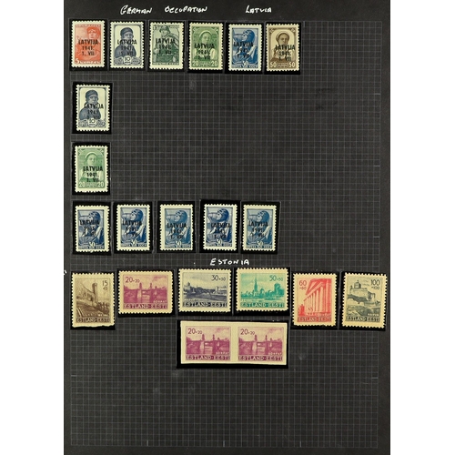 493 - GERMAN OCCUPATIONS WWI & WWII OCCUPATIONS MINT & USED COLLECTION in an album, includes WWI Romania, ... 