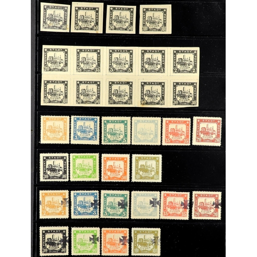 495 - GERMAN LOCALS LOCAL STAMPS GIESSEN 1887-89 mint collection incl. 1887 surcharges in violet set, plus... 