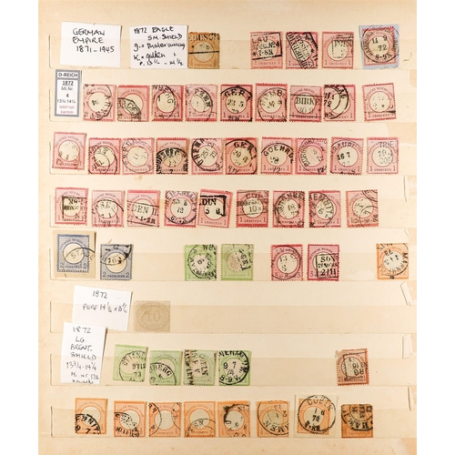 499 - GERMANY 1872-1918 USED ACCUMULATION with shades and postmark interest, a few mint stamps also seen. ... 