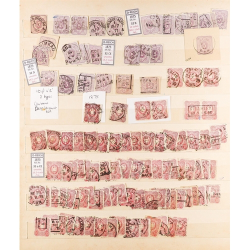 499 - GERMANY 1872-1918 USED ACCUMULATION with shades and postmark interest, a few mint stamps also seen. ... 