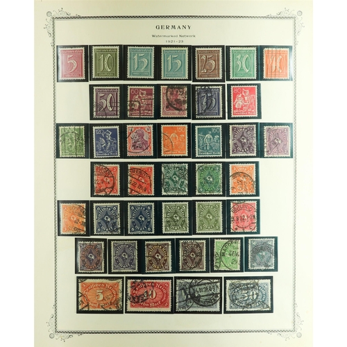 502 - GERMANY 1872-1945 a mint and/or used collection on Scott pages, incl. embossed Eagle sets, Inflation... 