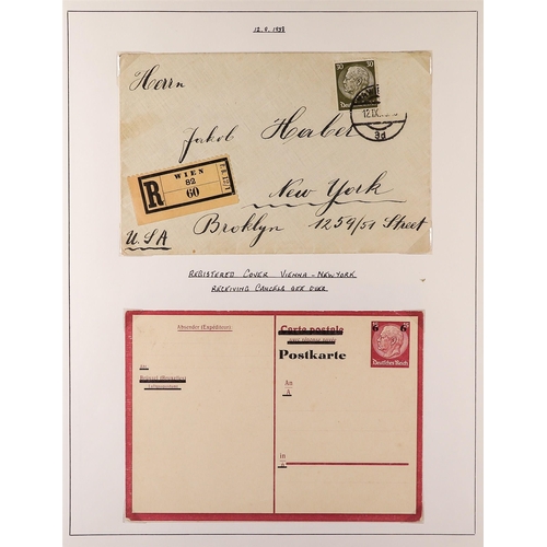 505 - GERMANY 1910-44 COVERS & CARDS COLLECTION incl. a pre-stamp cover to Scharzfeld, 1898 card to Switze... 