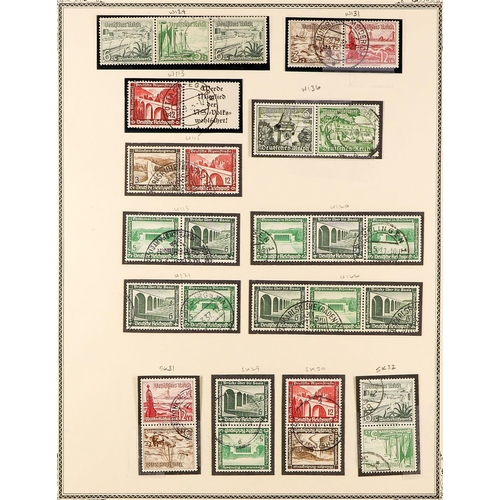 509 - GERMANY 1932-41 SE-TENANT AND TETE-BECHE used collection, all identified by Michel catalogue numbers... 