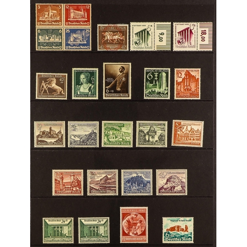 512 - GERMANY 1935-41 NEVER HINGED MINT COLLECTION incl. 1935 Philatelic Exhibition se-tenant block of fou... 