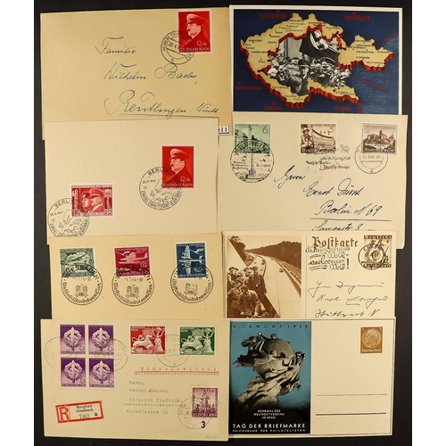 519 - GERMANY THIRD REICH range of covers and stationery cards, various special cancels etc. (20 items)