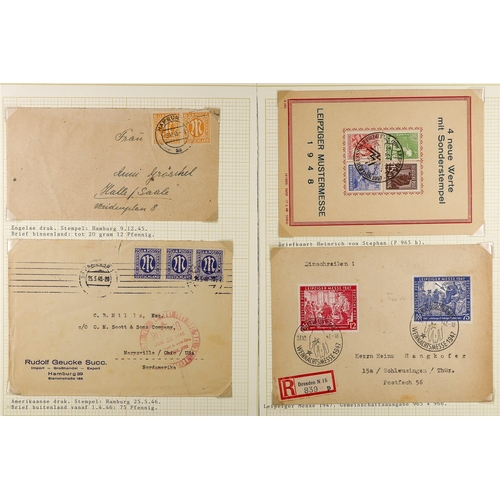 520 - GERMAN ALLIED ZONES 1945-51 POSTCARDS AND COVERS COLLECTION with examples from 'Allied Military Post... 