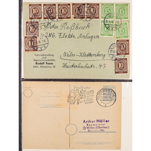 520 - GERMAN ALLIED ZONES 1945-51 POSTCARDS AND COVERS COLLECTION with examples from 'Allied Military Post... 