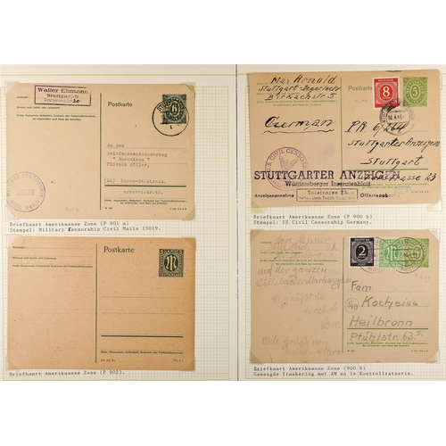 520 - GERMAN ALLIED ZONES 1945-51 POSTCARDS AND COVERS COLLECTION with examples from 'Allied Military Post... 