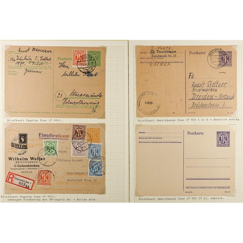 520 - GERMAN ALLIED ZONES 1945-51 POSTCARDS AND COVERS COLLECTION with examples from 'Allied Military Post... 