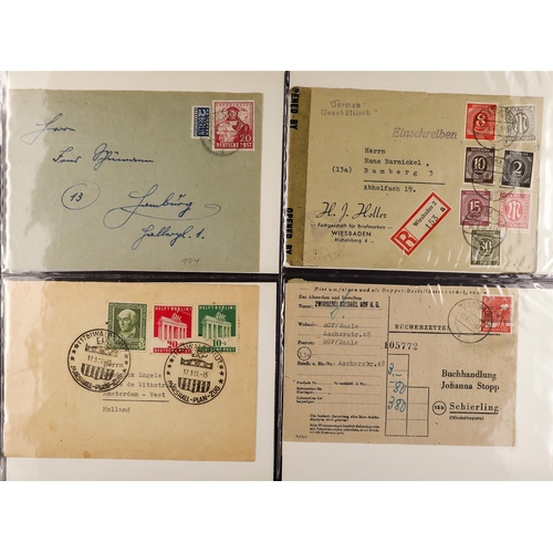 520 - GERMAN ALLIED ZONES 1945-51 POSTCARDS AND COVERS COLLECTION with examples from 'Allied Military Post... 