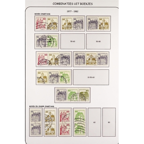 527 - GERMANY - BERLIN 1962-89 SE-TENANT ISSUES a used collection incl. 1989 Tourist Sights set of all imp... 