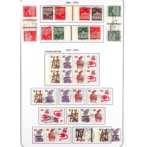 527 - GERMANY - BERLIN 1962-89 SE-TENANT ISSUES a used collection incl. 1989 Tourist Sights set of all imp... 