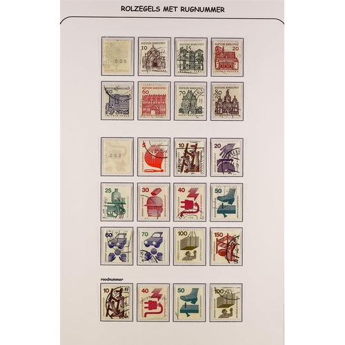 533 - GERMANY WEST 1954-2004 COIL STAMPS WITH NUMBERS ON BACK a used collection incl. 1954-61 Heuss vals t... 