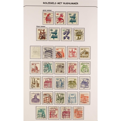 533 - GERMANY WEST 1954-2004 COIL STAMPS WITH NUMBERS ON BACK a used collection incl. 1954-61 Heuss vals t... 