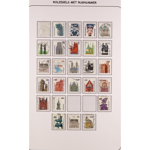 533 - GERMANY WEST 1954-2004 COIL STAMPS WITH NUMBERS ON BACK a used collection incl. 1954-61 Heuss vals t... 