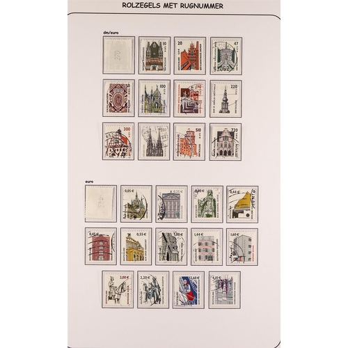 533 - GERMANY WEST 1954-2004 COIL STAMPS WITH NUMBERS ON BACK a used collection incl. 1954-61 Heuss vals t... 