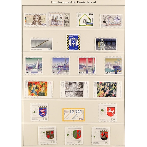 534 - GERMANY WEST 1993-98 virtually complete never hinged mint collection in a printed album. (Qty)